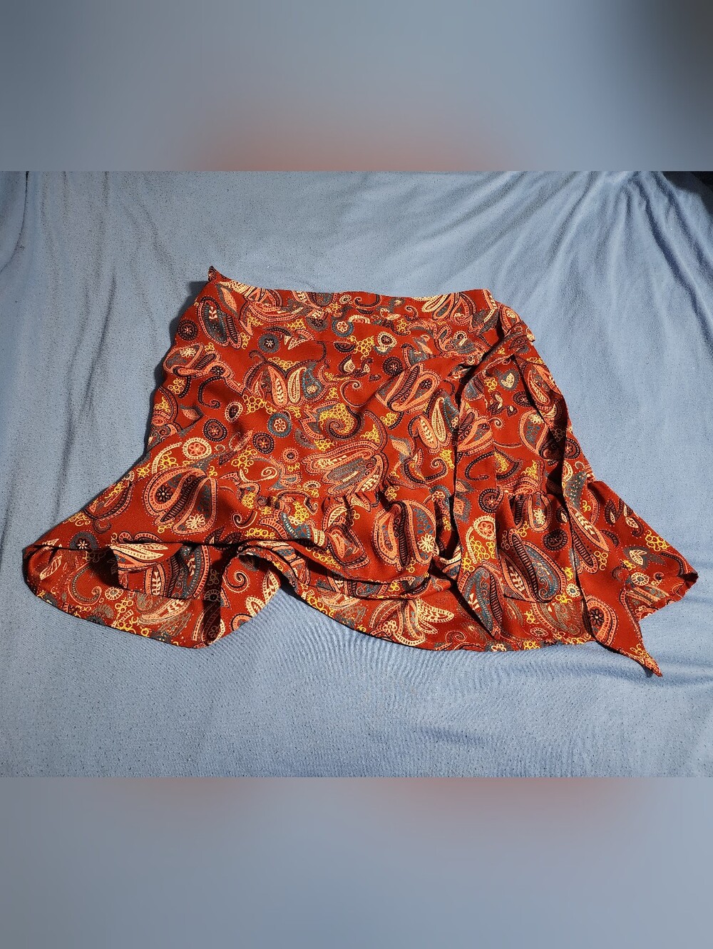 Loft Wrap Skirt In Red/orange